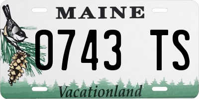 ME license plate 0743TS