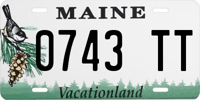 ME license plate 0743TT