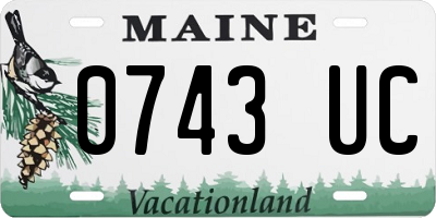 ME license plate 0743UC