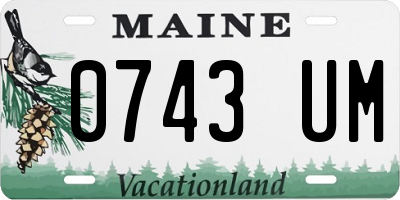 ME license plate 0743UM