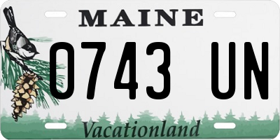 ME license plate 0743UN