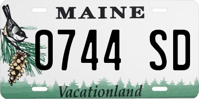 ME license plate 0744SD