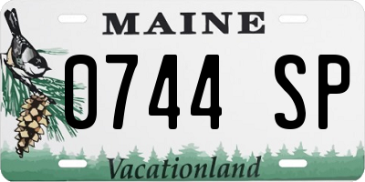 ME license plate 0744SP