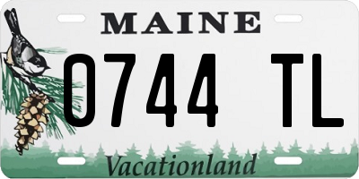 ME license plate 0744TL