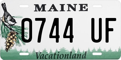 ME license plate 0744UF