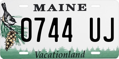 ME license plate 0744UJ