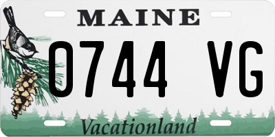 ME license plate 0744VG