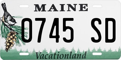 ME license plate 0745SD