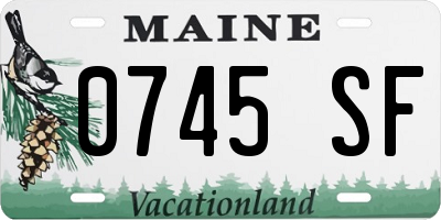 ME license plate 0745SF