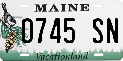 ME license plate 0745SN