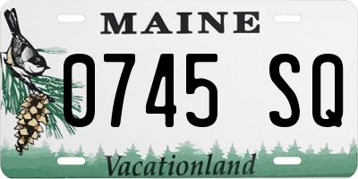 ME license plate 0745SQ
