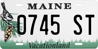 ME license plate 0745ST