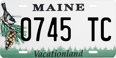ME license plate 0745TC