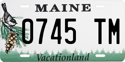 ME license plate 0745TM