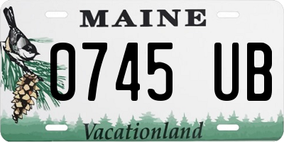 ME license plate 0745UB