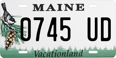 ME license plate 0745UD