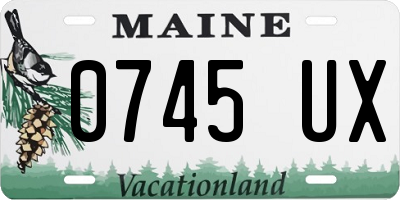 ME license plate 0745UX