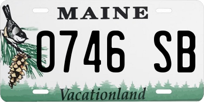 ME license plate 0746SB