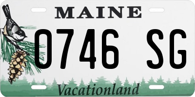 ME license plate 0746SG