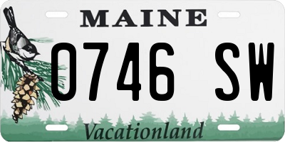 ME license plate 0746SW