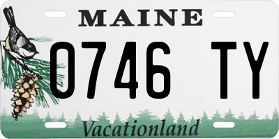 ME license plate 0746TY