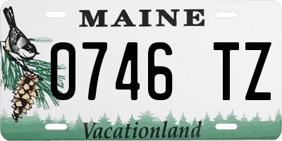 ME license plate 0746TZ