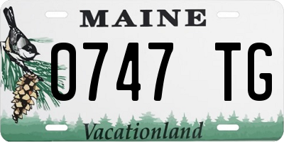 ME license plate 0747TG