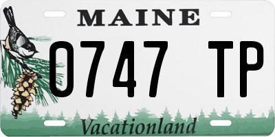 ME license plate 0747TP