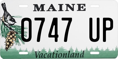 ME license plate 0747UP