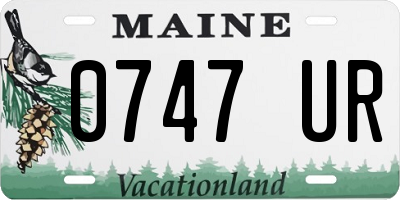 ME license plate 0747UR