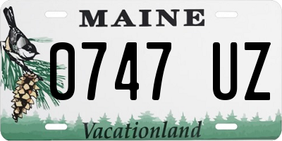 ME license plate 0747UZ