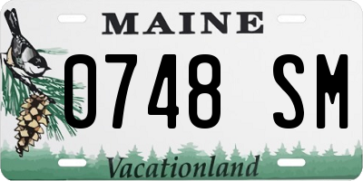 ME license plate 0748SM