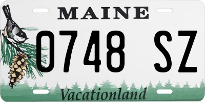 ME license plate 0748SZ