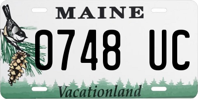 ME license plate 0748UC