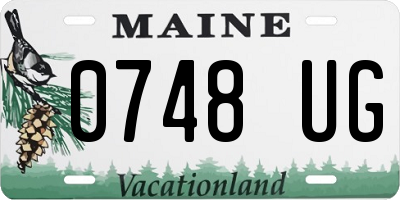 ME license plate 0748UG