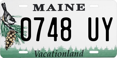 ME license plate 0748UY