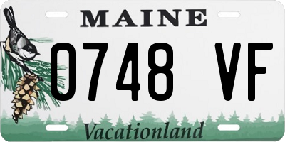 ME license plate 0748VF