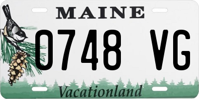 ME license plate 0748VG