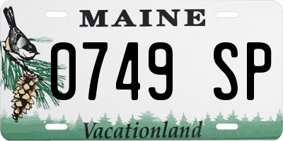 ME license plate 0749SP