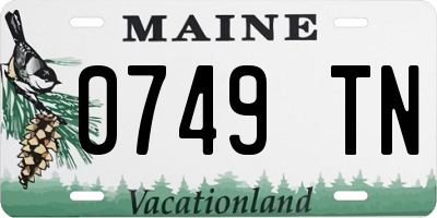 ME license plate 0749TN