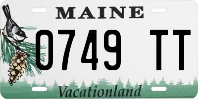 ME license plate 0749TT