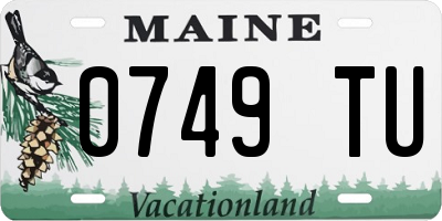 ME license plate 0749TU