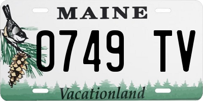 ME license plate 0749TV