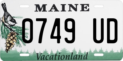 ME license plate 0749UD