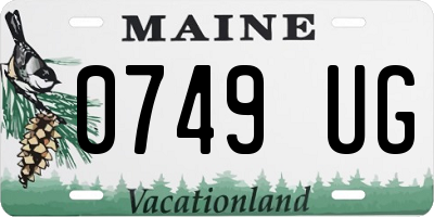 ME license plate 0749UG