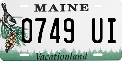 ME license plate 0749UI