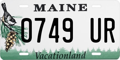 ME license plate 0749UR