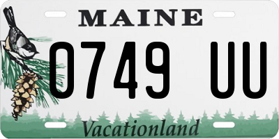 ME license plate 0749UU