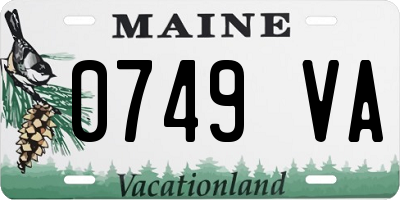 ME license plate 0749VA
