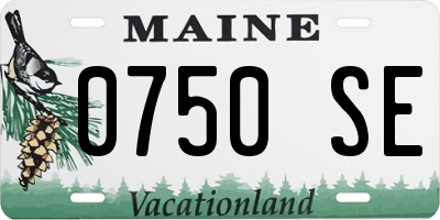 ME license plate 0750SE